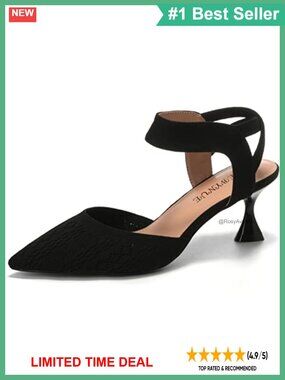 Pointed Toe Slingback Kitten Heels 2.5 Inch Memory Foam Dress Pumps